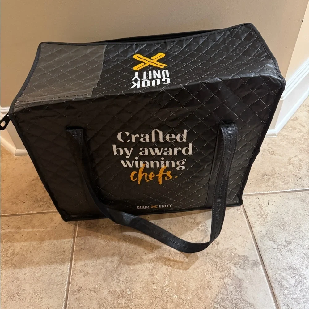 Cook Unity Black Insulated Food Storage Large Cooler Bag
